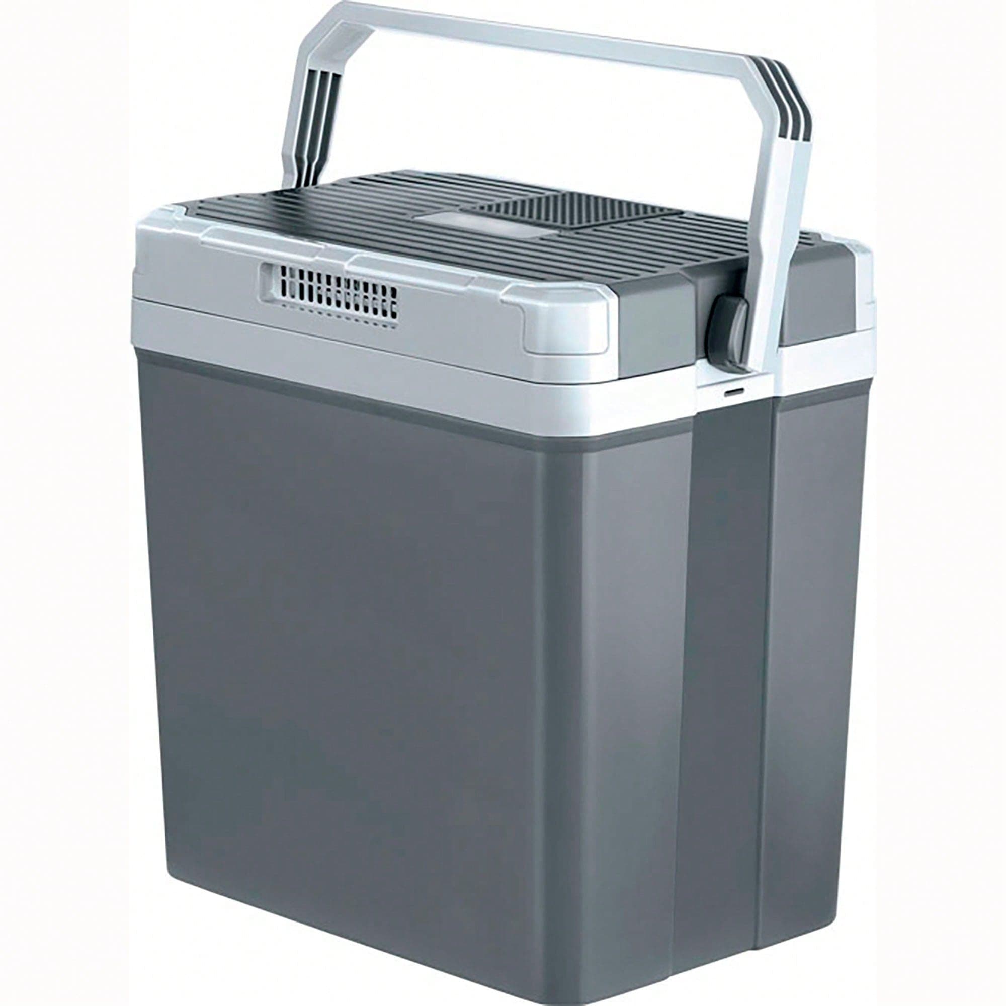 Glacière Électrique portable 24 Litres, 12V / 220 - 240V Voiture et Camping, Briebe, CF1152, Gris